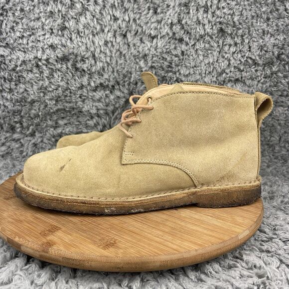 Clarks Chukka Ankle Leather Boots Suede Shoes Size 9.5 M Tan - Picture 2 of 10